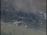 Aerial Images: Chatworth Metrolink Train Crash