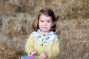 In this undated handout image released by the Duke and Duchess of Cambridge, Princess Charlotte is pictured at home in April in Norfolk, England. The photograph was taken in April by The Duchess at their home in Norfolk to mark Princess
