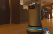 Robot Used For Room Service At Local Hotel