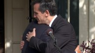 Garcetti, Villaraigosa Share Advice, Hug