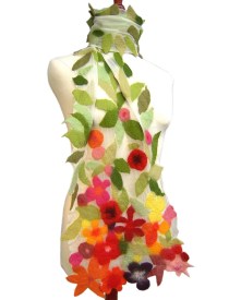 Springtime Nuno Felt Scarf