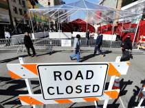 Accepting the Award for Best Street Closure...