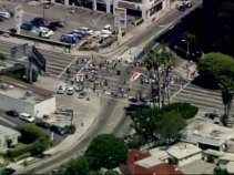 Immigration Protestors Close Wilshire; 10 Arrested