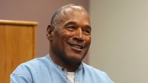 Former NFL football star O.J. Simpson attends his parole hearing at the Lovelock Correctional Center in Lovelock, Nev., on Thursday, July 20, 2017. Simpson was granted parole Thursday after more than eight years in prison for a Las Vegas hotel heist, successfully making his case in a nationally televised hearing that reflected America