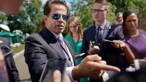 In this Tuesday, July 25, 2017, photo, White House communications director Anthony Scaramucci speaks to members of the media at the White House in Washington. Scaramucci offered newsroom leaders a test on Thursday. They needed to decide whether to fully use the obscenities relied on by Scaramucci to describe fellow White House aides or talk around them.