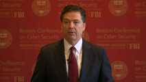 FBI Director James Comey speaks about cybersecurity at Boston College on Wednesday, March 8, 2017.