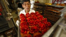 Jim Nakano, 71, is a third generation Japanese American who once lived in an internment camp but since 1972 has created a local phenomenon with his Donut Man shop in Glendora.