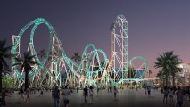 The Buena Park theme park released a rendering of the HangTime coaster on Wednesday evening, Aug. 16.