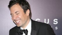 In this Jan. 8, 2017 file photo, Jimmy Fallon arrives at the NBCUniversal Golden Globes after party at the Beverly Hilton Hotel. Fallon on Wednesday joined in on prom-season fun by posting a photo of himself with his prom date on Twitter.