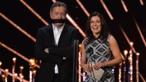 Piers Morgan and Susanna Reid on stage during the National Television Awards at The O2 Arena on January 25, 2017 in London, England. Reid found another way to shut Morgan up on live television.