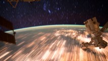 Astronauts on the International Space Station captured a series of incredible star trail images on Oct. 3, 2016, as they orbited at 17,500 miles per hour. The station orbits the Earth every 90 minutes, and astronauts aboard see an average of 16 sunrises and sunsets every 24 hours.