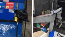 A gas pump skimmer was found at this station in Tyler Monday. (Published Aug. 9, 2017)