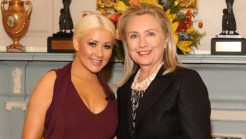 Aguilera Talks Giving Clinton an Eyeful of Cleavage
