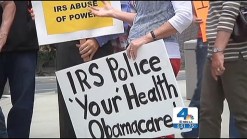 Tea Party Activists Protest Outside Orange County IRS Offices