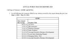 EEO Report for August 2011