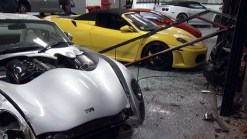 Passenger Injured in Crash at Exotic Car Shop