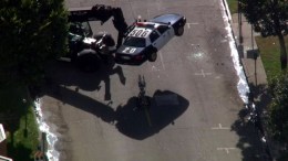 LAPD Patrol Car at Center of Bomb Squad Investigation