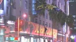 Navy Parachute Team Lands on Sunset Boulevard
