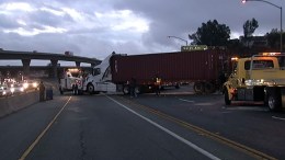 Big Rig Crashes Slow Drive Through Pomona
