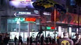 Navy Parachute Team Lands on Sunset Boulevard