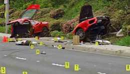 Driver Dies When Ferrari Crashes, Splits in Half