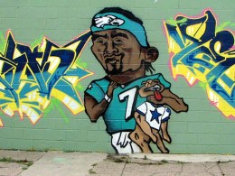 City Removes Vick-Choking-Puppy Mural From Philly Store