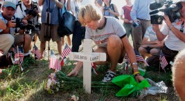 Sheehan Leads Dozens in Protest Near Bush's Home