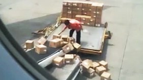 Caught on Camera: Airport Worker Abuses Packages