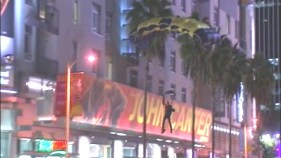 Navy Parachute Team Lands on Sunset Boulevard