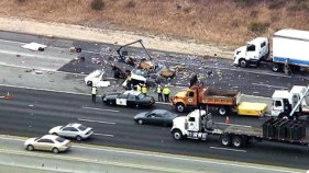 2 Killed When Big Rig, Truck Collide on Freeway