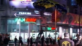 Navy Parachute Team Lands on Sunset Boulevard