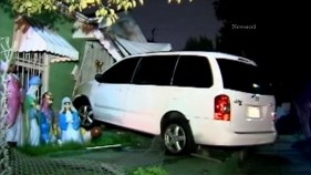Minivan Driver Crashes Into House After Hit-and-Run