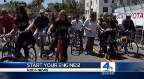 Cyclists, Skaters Test LB Grand Prix Track Before Race