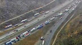 50-Vehicle Pileup Closes 15 Freeway