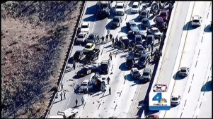 Wrong-Way Driver Causes Pileup on 14 Freeway