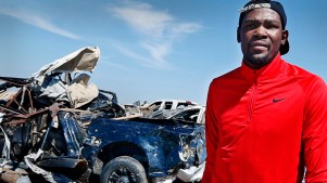 Kevin Durant Tours Moore After $1M Pledge