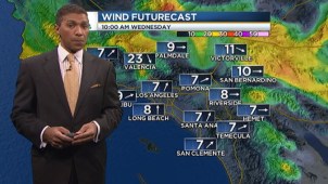 High fire danger is in the forecast as wind speeds increase in passes and canyons. A Red Flag warning is in effect for LA, Ventura and Santa Barbara county mountains. Byron Miranda has the forecast for Wednesday June 19, 2013.
