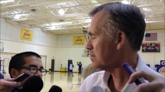 Coach Mike D'Antoni at Lakers Practice