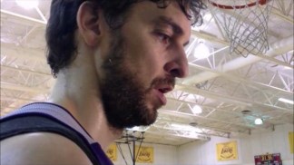 At Lakers' Practice: Pau Gasol Discusses Adjusting