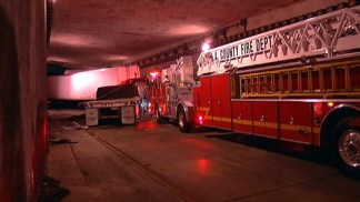 Driver Rescued in Newhall Pass Truck Crash