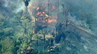 Murrieta-Area "Volcano Fire" Consumes Home