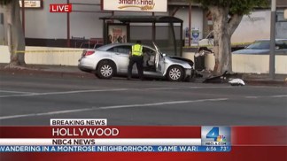 1 Killed in Crash at Hollywood Bus Stop
