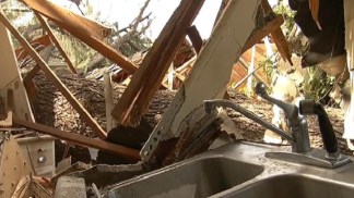 High Winds Damage Dozens of Homes