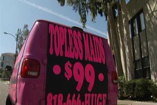 Owner Explains "Topless Maids" Van 