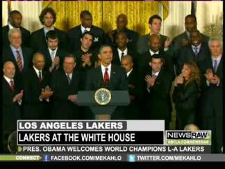Los Angeles Lakers Meet Mr. President