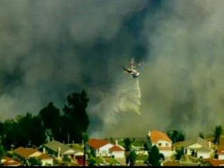 Diamond Bar Fire Rages Near Homes