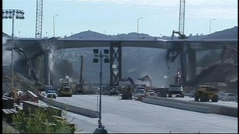 CarmageddonCam: Huge Bridge Chunk Falls