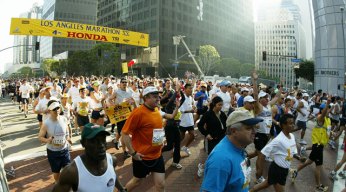 LA Marathon Course Map 2009