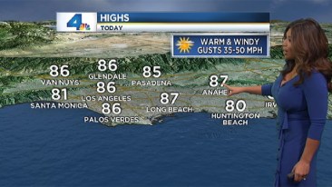 AM Forecast: Strong Winds Into PM | NBC Southern California