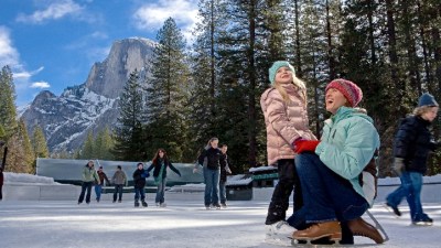 Skating at Yosemite's Famous Ice Rink